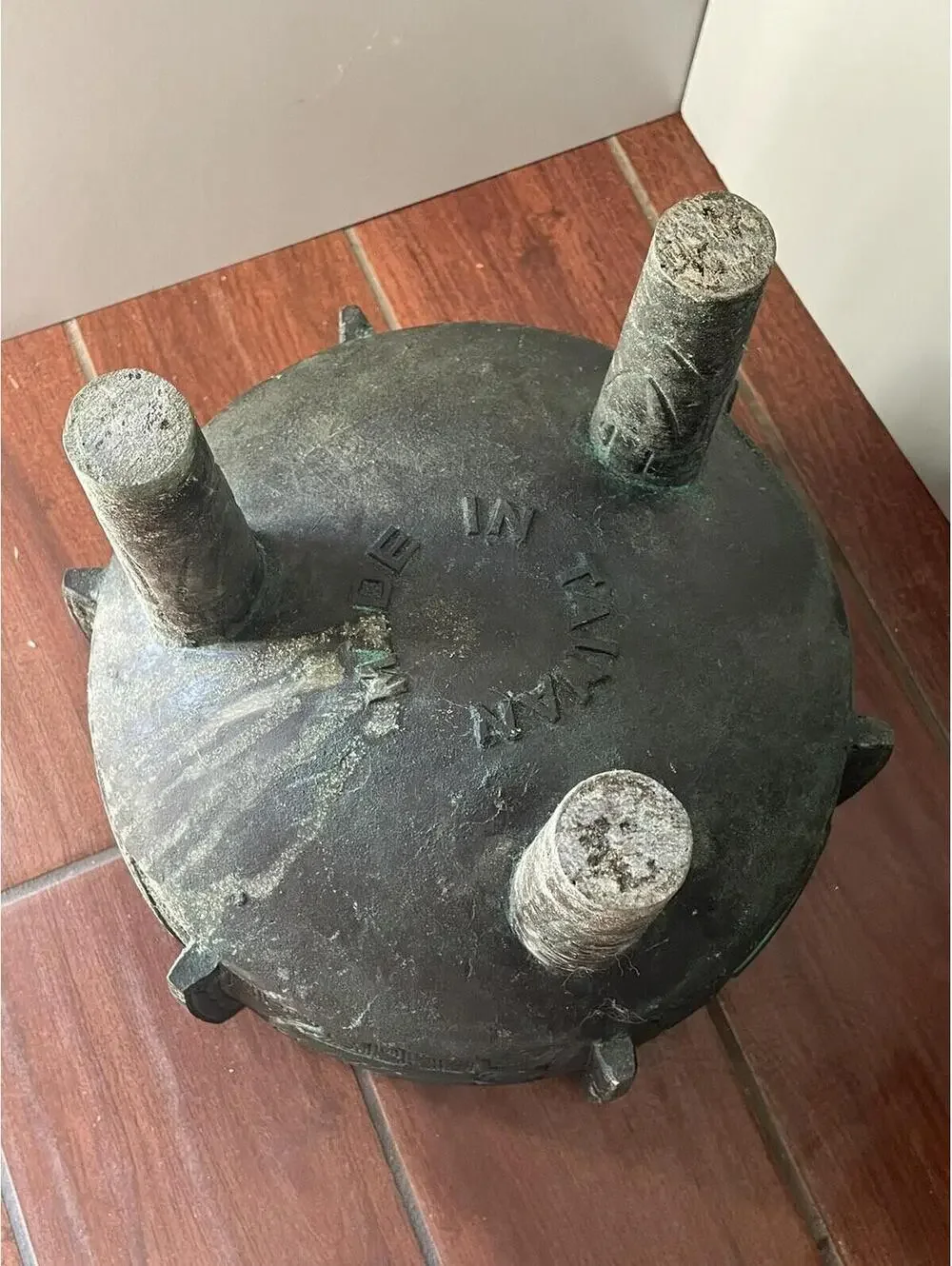 Vintage Mid-Century James Mont Style, Ice Bucket, Metal Art, Asian Decor, Taiwan
